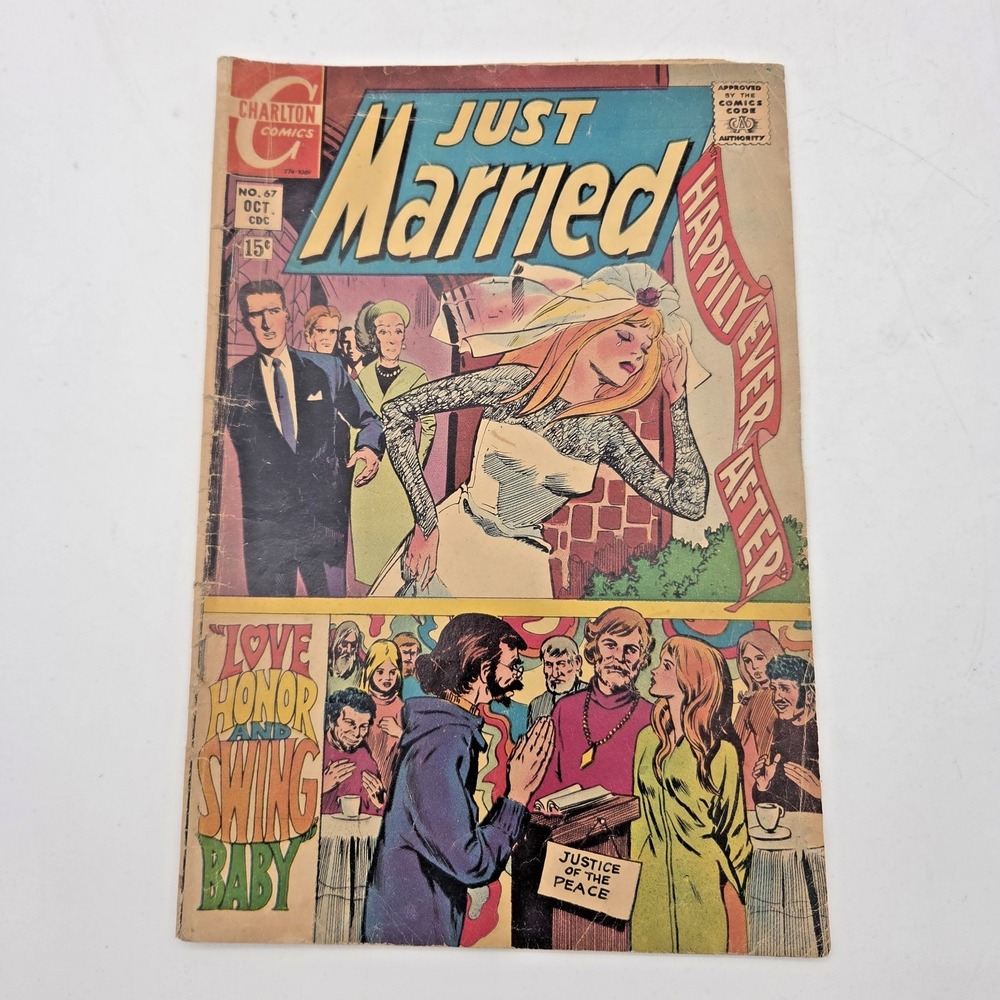 Just Married #67 1969 Charlton Comics Comic Book Preowned